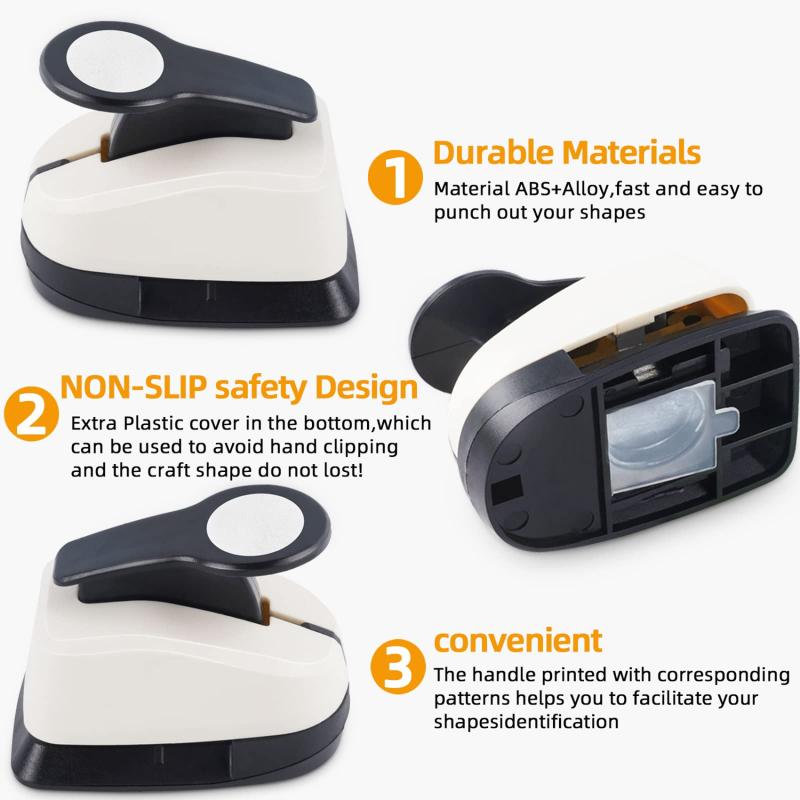 Round Embossing Device 9/16/25/38/50mm Children's Educational Embossing Machine Embossing Device Office Manual DIY Paper Cutter