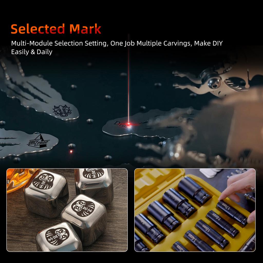 MR. CARVE M1 Pro Laser Engraver Desktop Marking Engraving Carving Marker Machine with RT5 Rotary