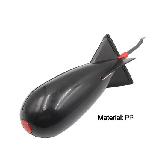 Ergonomic Rocket Shape 360 Degrees Rotating Bait Thrower Practical Large Capacity Lure Thrower Fishing Supplies