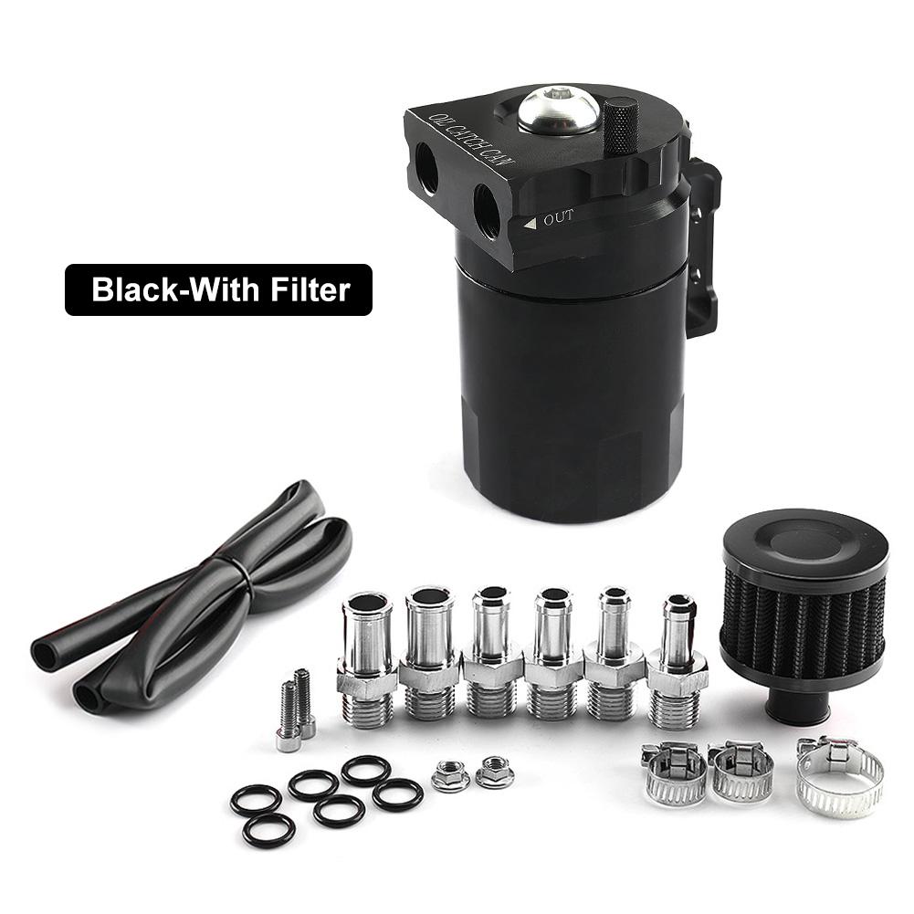 Универсальный алюминиевый маслоуловитель с перегородками, резервуар для улавливания топлива с воздушным фильтром, красный, черный, синий, серебристый, фиолетовый, маслоуловитель