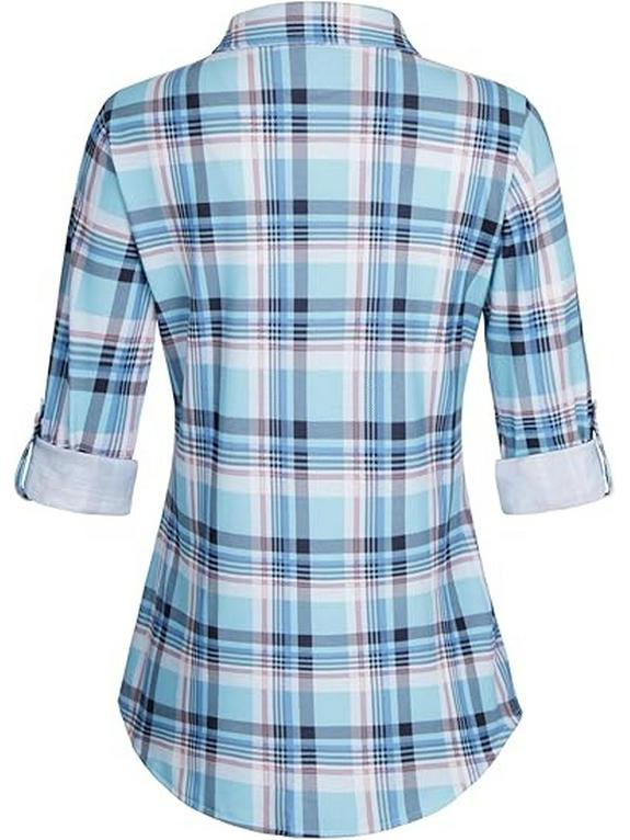 Женский приталенный топ в ретро-клетку с длинным рукавом, Осень/Зима 2026