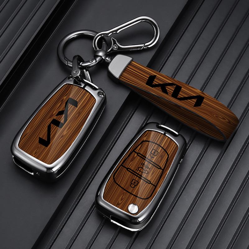 2026 Hot Car Sticker Zinc Alloy Car Key Case Cover Shell Fob Holder For KIA Sportage Rio 3 Soul Optima Ceed Pro K5 K2 Pride Keyl