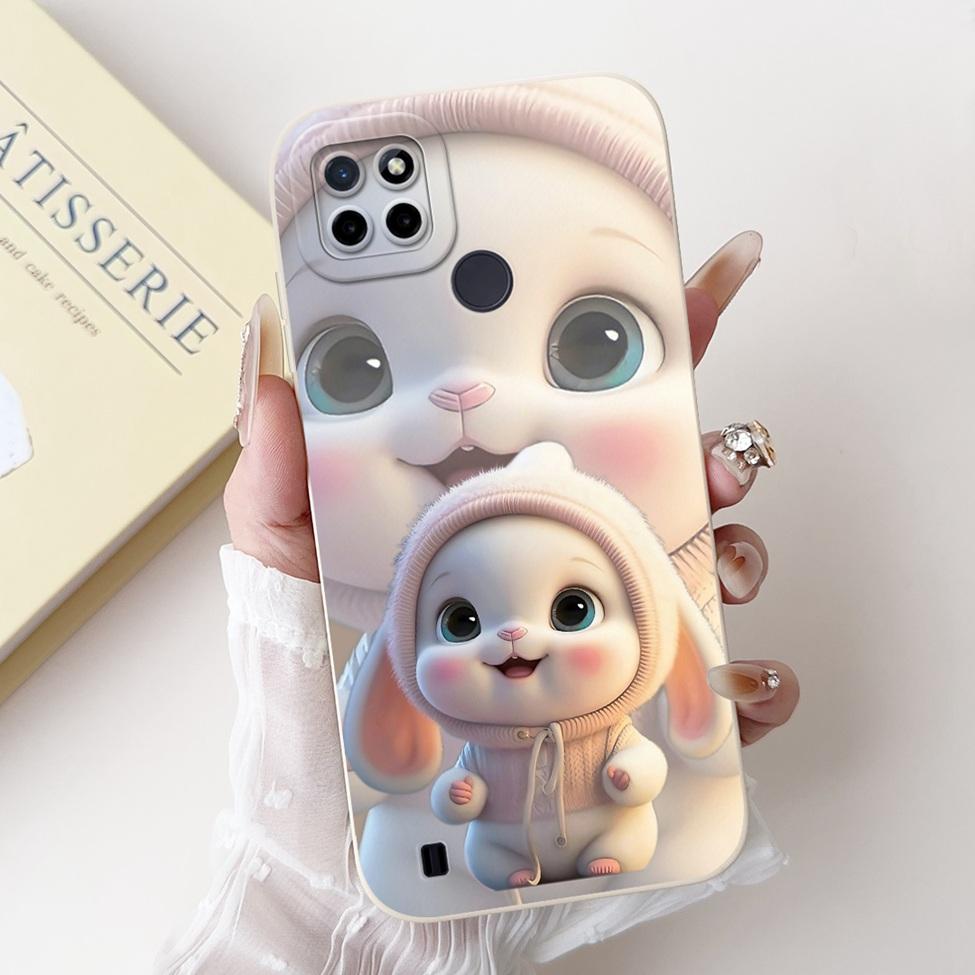 For Realme C21Y RMX3261 RMX3263 C25Y RMX3269 Cover For Realme C21Y Case Cute Cat Funny Cool Fashion Silicone Shockproof Bumper