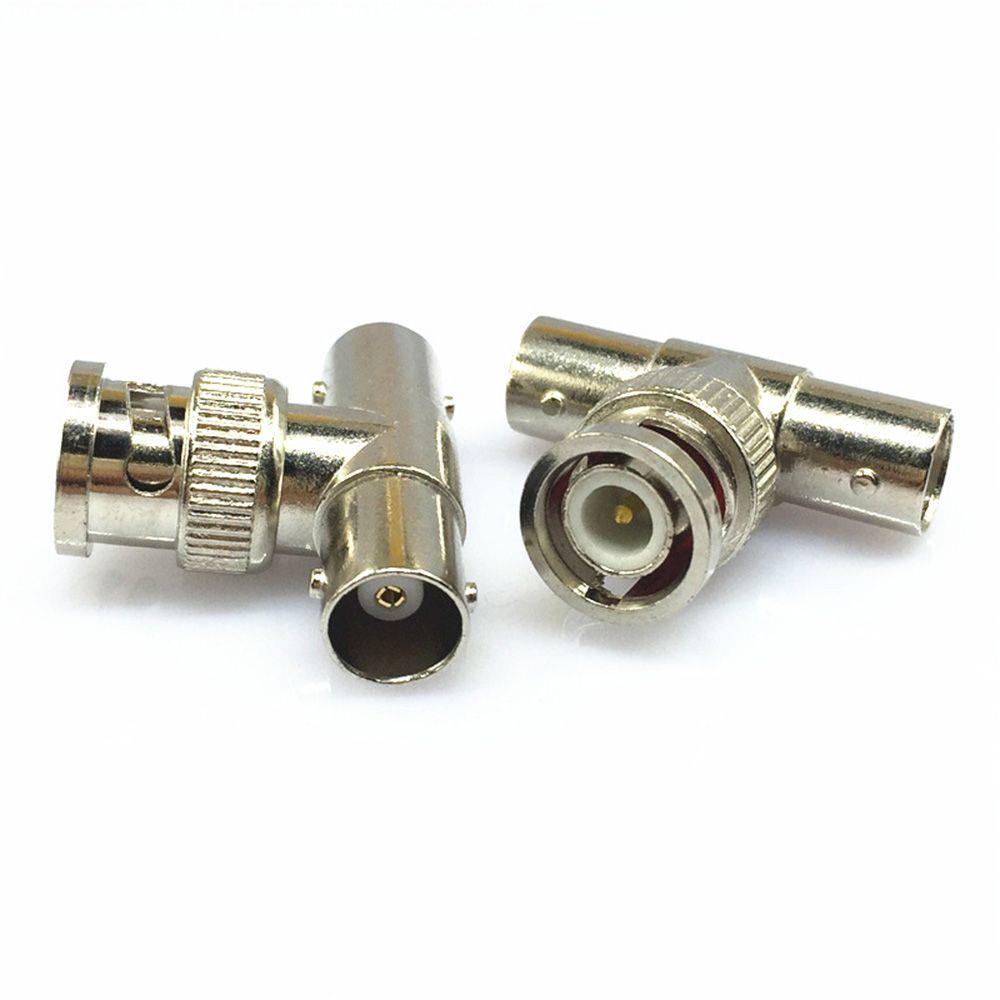 For CCTV Camera DVR Video Monitoring Plug 3 Way T Splitter Adapter Conversion Head BNC Connector