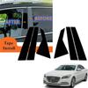 6x Черные накладки на стойки оконной рамы для седана Hyundai Genesis G80 2015-2022