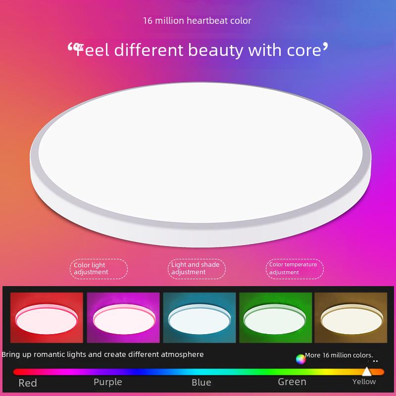 Умный потолочный светильник RGB с диммированием и регулировкой цветовой температуры - приложение Tuya и голосовое управление Bluetooth