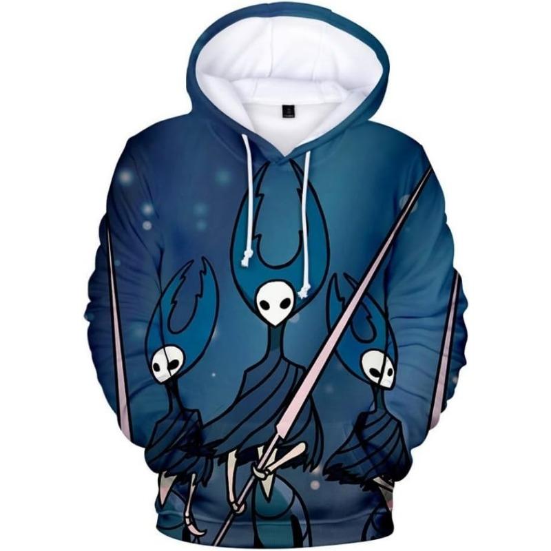 Худи Hollow Knight 2025 Винтажный Мерч Худи Мужские и Женские Хип-хоп Спортивный Пуловер Толстовка