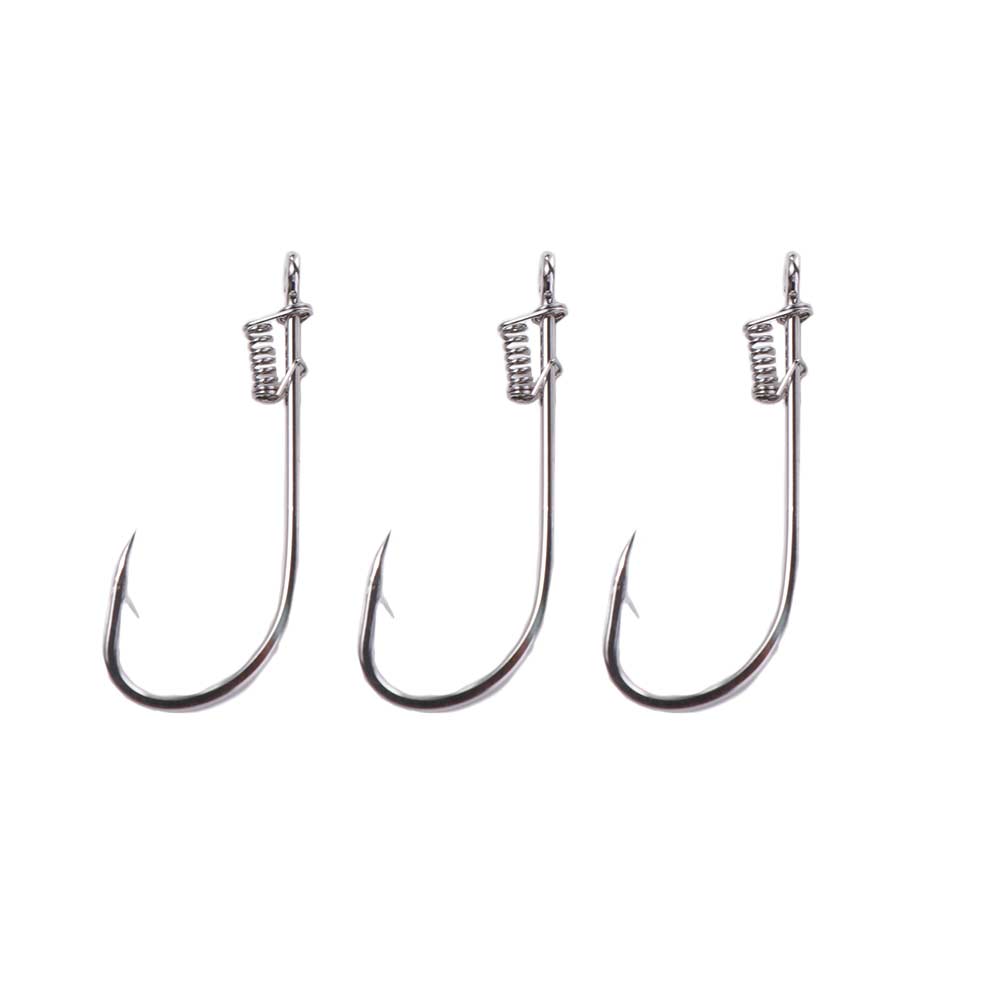 Single Hook Fishing Fixed Hooks Carbon Steel Barbed Fishhook Live Shrimp Fishing Hooks Live Bait