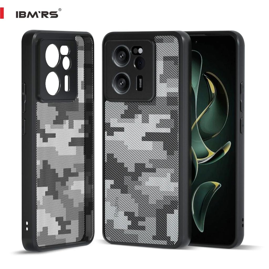 (Comes with wrist strap)ibmrs for Xiaomi 13T Pro/Redmi K60 Ultra Anti-Fingerprint Camo Case ,matte Clear transparent phone protective case