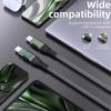 Кабель USB C - USB C мощностью 100 Вт, Type C PD 5A, быстрая зарядка для светодиодного дисплея, нейлоновая оплетка, зарядный шнур для iPhone 16 15, MacBook, iPad