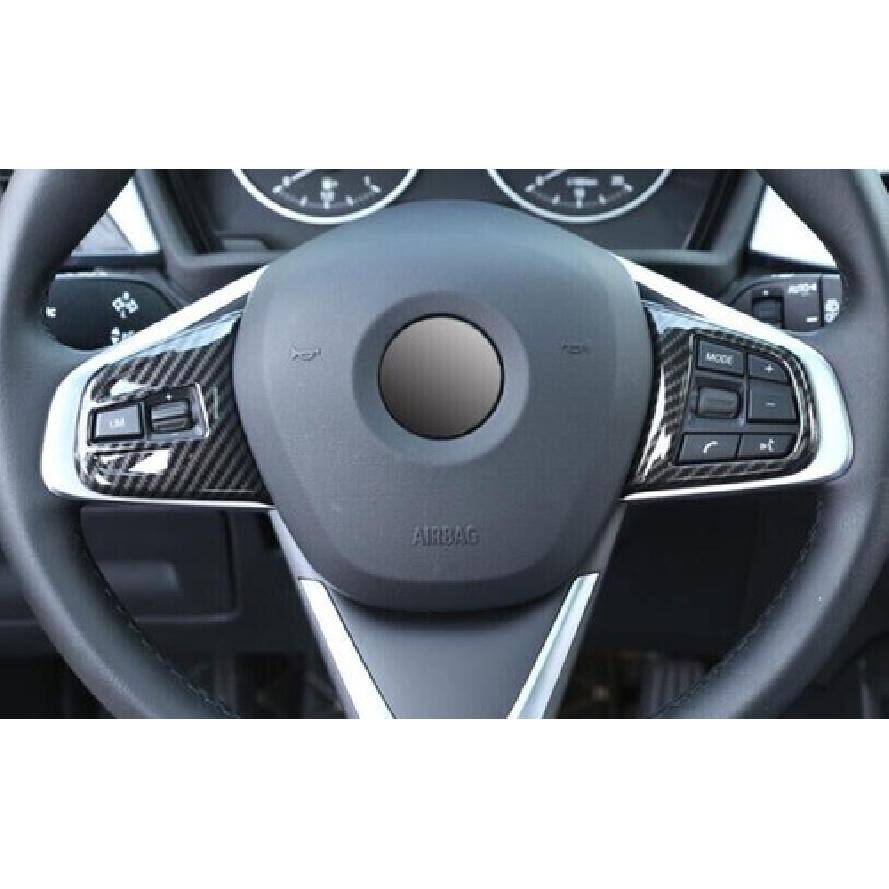 Steering Wheel 2018- Fit For BMW X2 F39 Carbon Fiber Button Frame Cover Trim