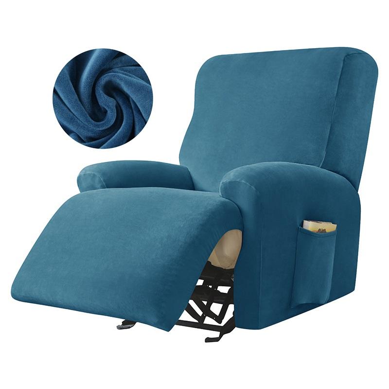 1/2/3 Seater Elastic Recliner Sofa Cover Velvet Stretch Split Protector Slipcover for Relax Armchair Couch Cover for Living Room