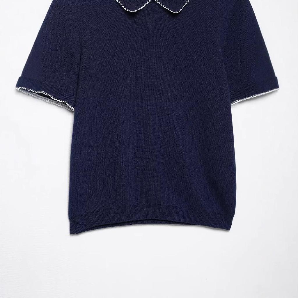 Spring 2025 Women's European & American Style Knit Top: Fashionable, Simple, Versatile