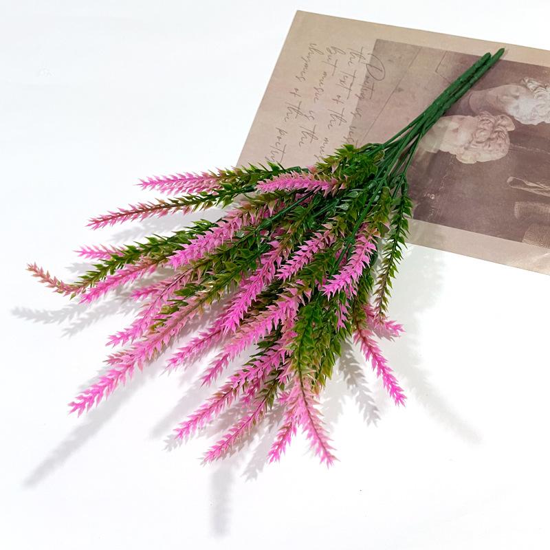 Пластиковый искусственный цветок лаванда поддельный цветочный горшок украшение имитация водного растения свадебное украшение реквизит