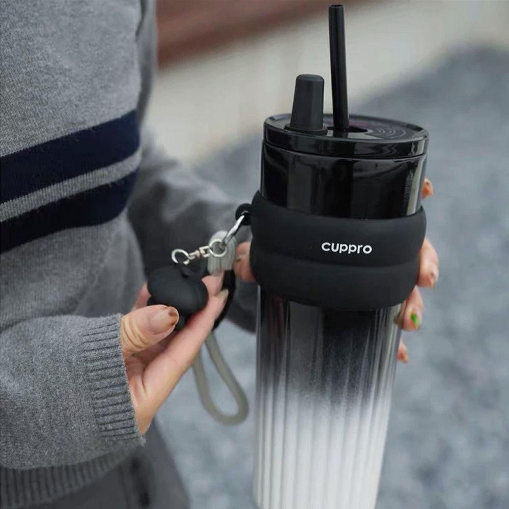 With Lifting Rope Insulated Cup 316 Stainless Steel Direct Drinking Cup  Office Workers