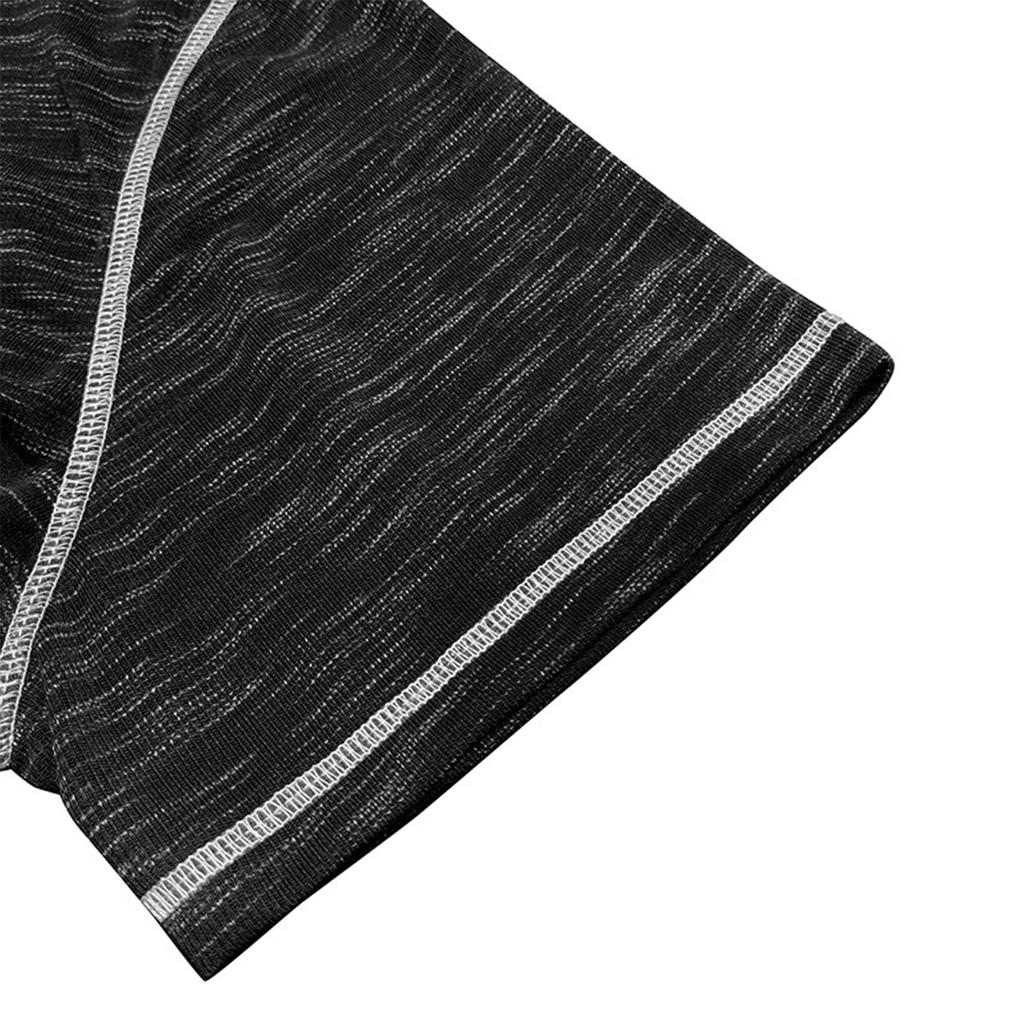 Men's Short Sleeved Lapel Collar T-shirt Casual Round Neck Top