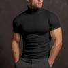 Men'S Sports Work Base Daily Wear T-Shirt Summer Men'S Solid Color Slim Fit Casual T-Shirt Short Sleeved Top