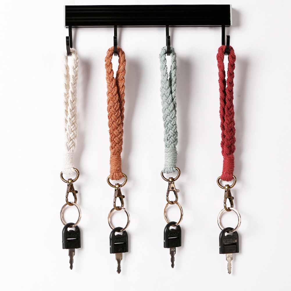 Macrame Keychain Wrist Lanyard Key Chain Boho Wristlet Lanyards for Women Key Lanyard Keyring Bracelet Keychian Women Gifts