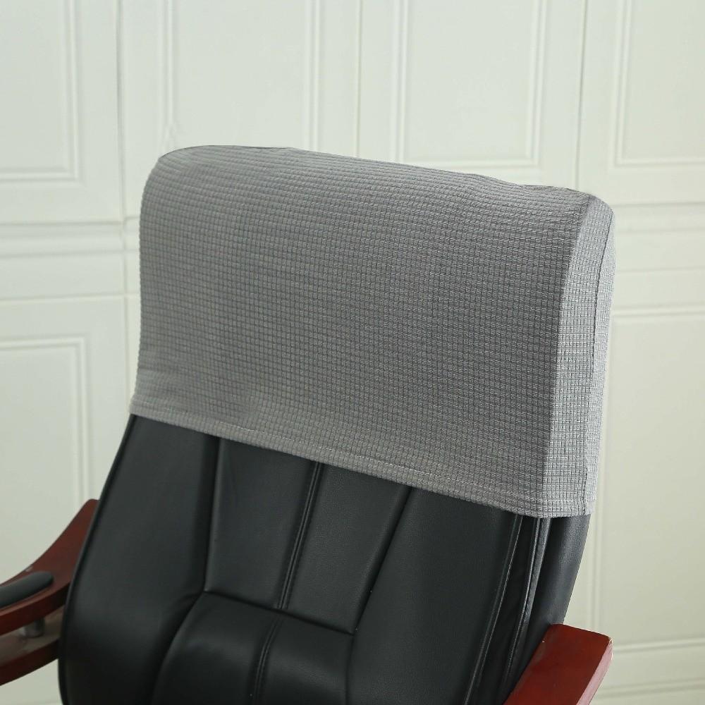 Simple Chair Backrest Cover Solid Color Dustproof Chair Back Protection Cover Elastic Thickned Office Chair Back Cover Office