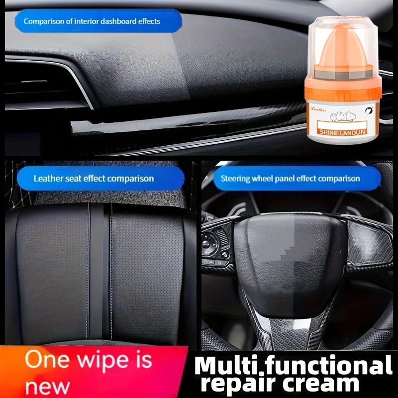 Крем для восстановления искусственной кожи и пластика, ремонт царапин и питательный полироль для салона автомобиля, восстанавливает блеск и защищает поверхности автомобиля