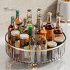 360-Degree Rotating Spice Rack Storage Tray Large Capacity Strong Load-bearing Seasoning Cosmetic Storage Bin Kitchen Organizer