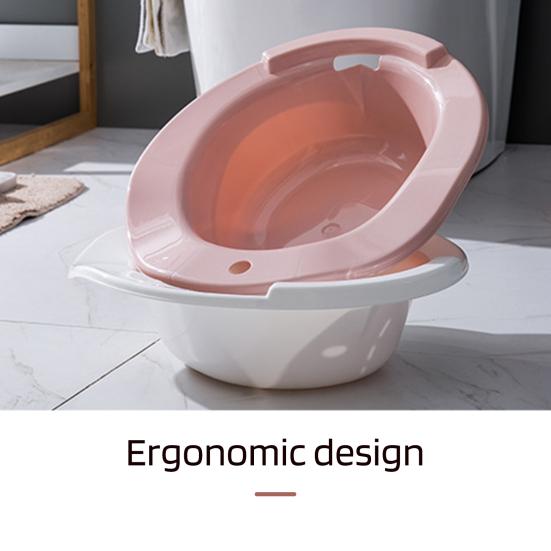 Bathroom Bidet with Hanging Hole Heat-resistant Wide Edge Private Party Soaking Toilet Size Hemorrhoids