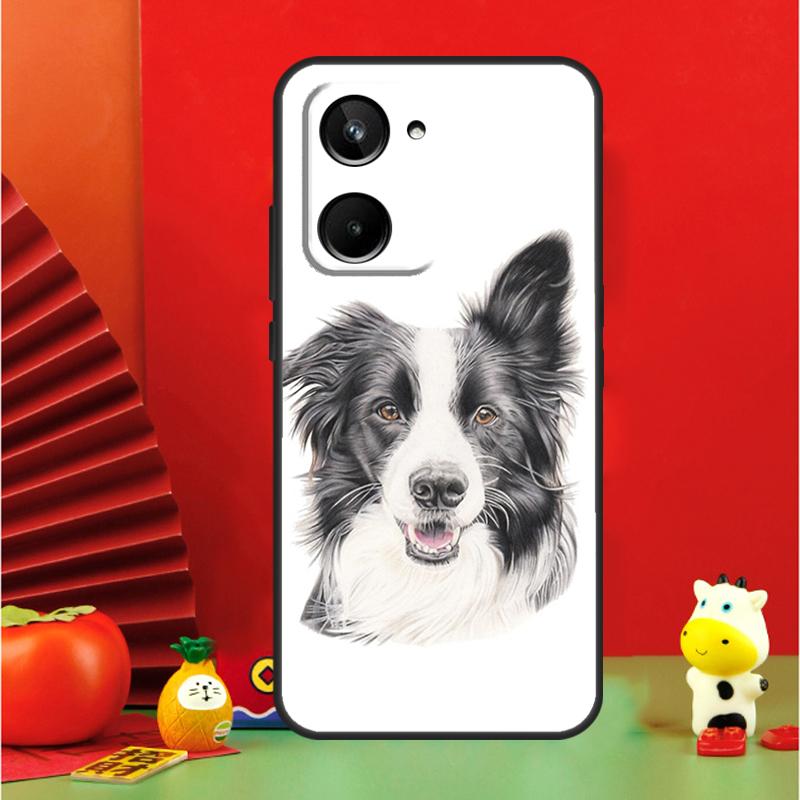 Border Collie Watercolor For Realme 15 Pro GT7 GT6 10 11 12 13 14 Pro Plus C67 C63 C61 C55 C51 C53 C35 C75 C65 Case