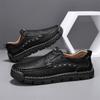 Winter/fall  Men's Shoes Men's Light Comfortable Breathable Walking Flat Men Shoes Large Men's Leather Shoes