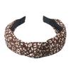 Женская повязка для волос Yousheng с узлом в виде сердца, широкая полоса с леопардовым узором, эластичная противоскользящая ретро-легкое украшение для волос, женский обруч для волос, аксессуар для волос