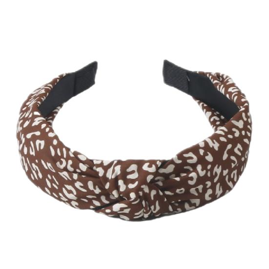 Женская повязка для волос Yousheng с узлом в виде сердца, широкая полоса с леопардовым узором, эластичная противоскользящая ретро-легкое украшение для волос, женский обруч для волос, аксессуар для волос