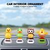 Solar Power Shaking Head Cute Owl Grizzly Chick Duck Car Decoration Accessories Car Decora Interior Cartoon Creative Doll Gift