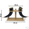 Viking Drinking Handmade Natural OX Horn Cup for Ale, Beer, Mead, Wine | 12 Inch | 100% Leak Free | with Beautiful Wooden Stand (Set of 2)