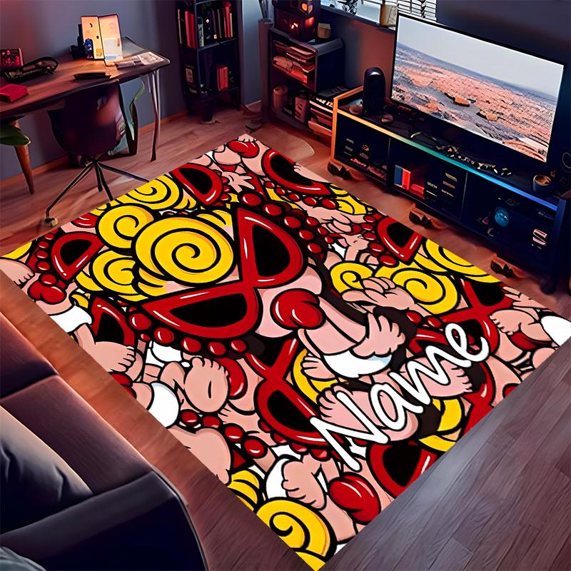Custom personalization Hysterical Mini Print Area Rug - Soft, Washable Non-Slip Indoor Mat,Living Room,Home&Office Decorative Rug