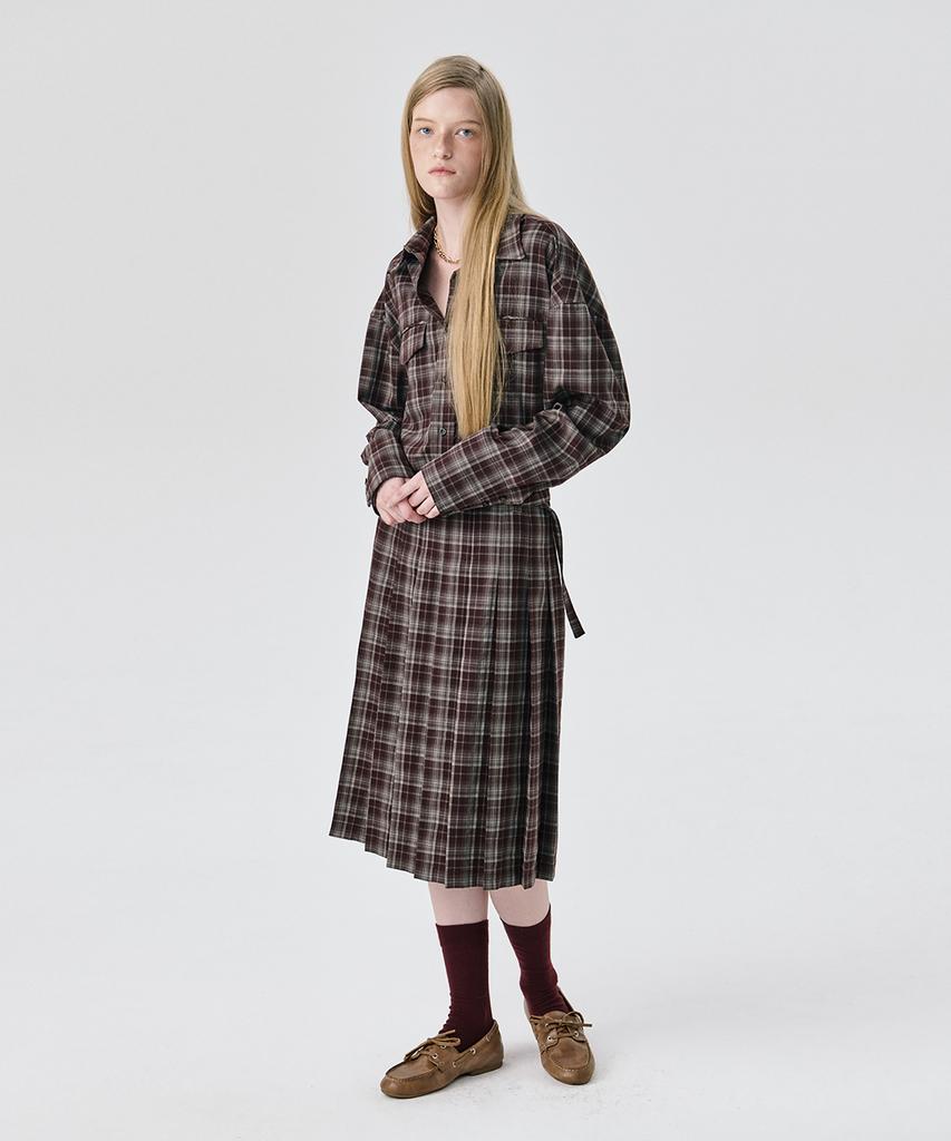 Bundercammer 25 Pleats Skirt_Brown