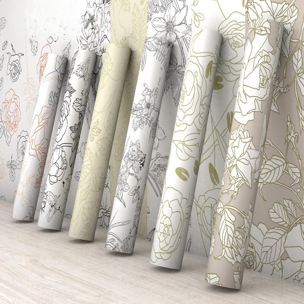Waterproof PVC Self-adhesive Wallpaper Bedroom Background Wall Furniture Renovation Sticke