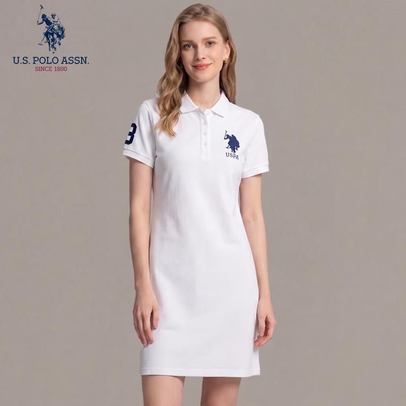 U.S. Polo Assn. Женское платье-поло А-силуэта с коротким рукавом