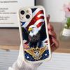 США Флаг Америки Утолщенный ТПУ Чехол для Мобильного Телефона для iPhone 17 16 15 14 13 12 11 Air Pro Max Plus Цветной Чехол