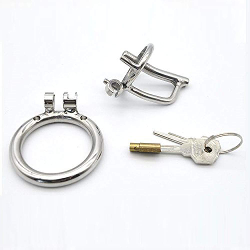 Stainless Steel Chastity Belt with Hollow Penis Plug Penis Restraint Training SM Goods SM Play Chastity Device Restraint for Men Fixed Ring Inner