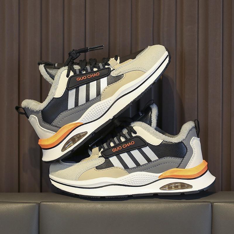 Детские теплые зимние сапоги. Детская зимняя хлопчатобумажная обувь. Нескользящие теплые плюшевые сапоги на открытом воздухе. Теплая меховая обувь с высоким берцем. Водонепроницаемые теплые кроссовки.