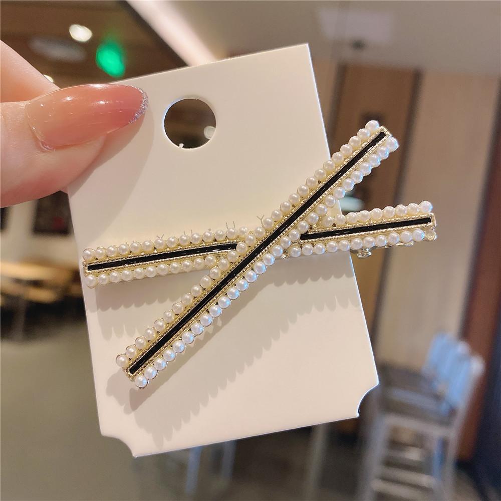 Заколка для волос с жемчужным бантом, боковой зажим, модная темпераментная шпилька для волос, металлический хвост, прическа, корейский головной убор, аксессуары для волос