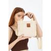 Women's Cream Canvas Crossbody Mini Tote Bag Hand Shoulder Bag