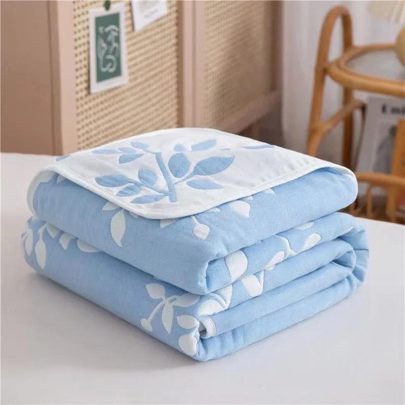 Nordic Throw Blanket For Beds Cotton Gauze Towel Quilt Adult Kawaii Blanket Summer Thickened Sofa Cover Soft Cartoon Bedspread
