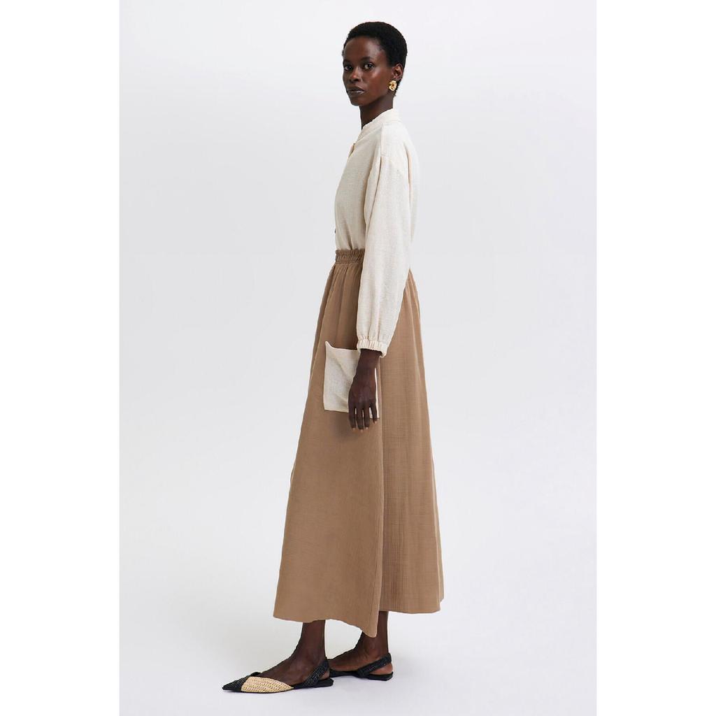 Муслиновая юбка с карманами