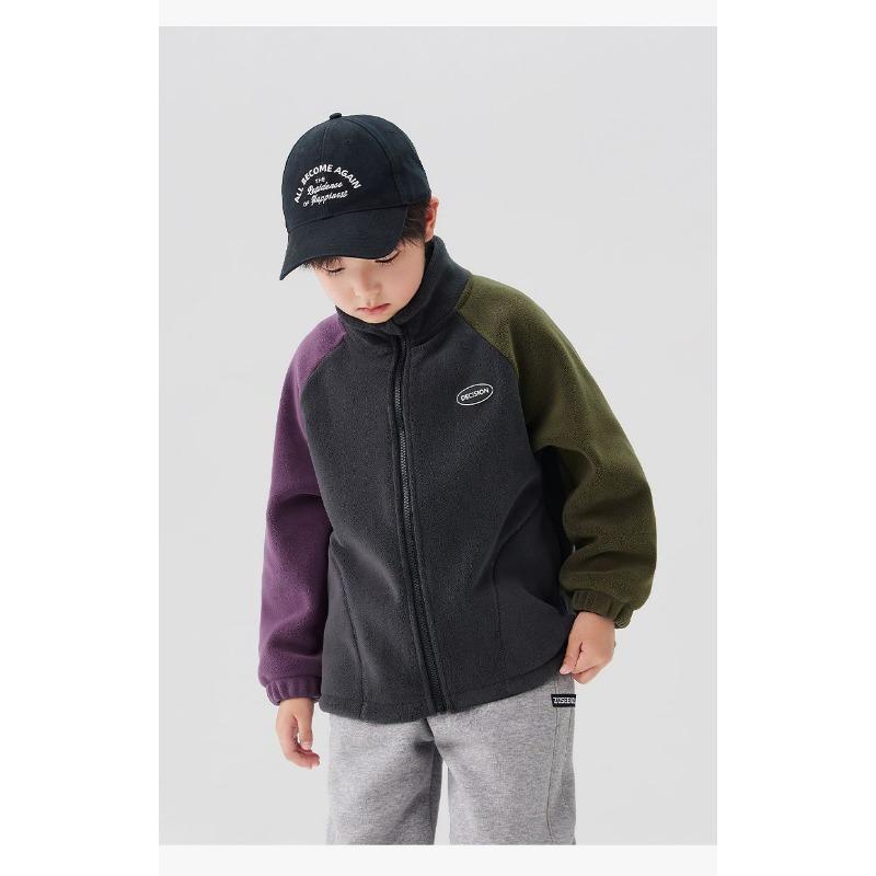Boys Double Sided Fleece Warm Casual Kids Jacket