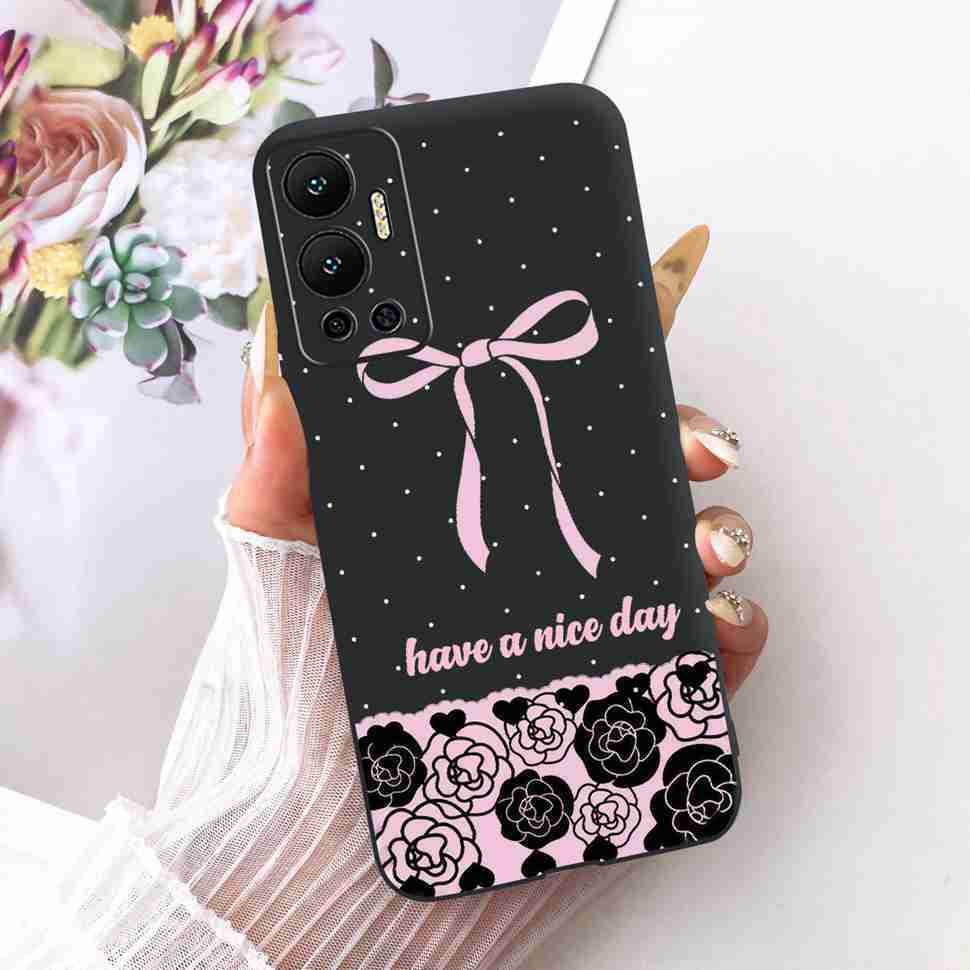 For Infinix Hot 12 Case Nice Butterfly Back Cover Phone Case Soft TPU Silicone Coque Cases For Infinix Hot12 Hot 12 Bumper