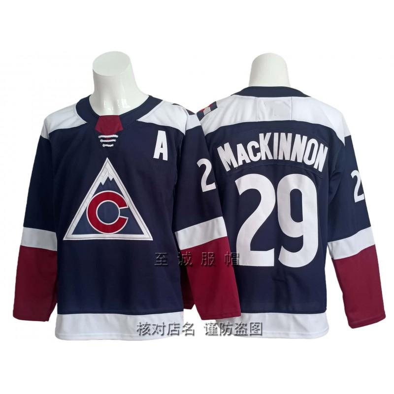 Mens Vintage Ice Hockey Jersey Colorado Avalanche 92 Makar Mackinnon Retro Stitched Uniform Practice Fall Season