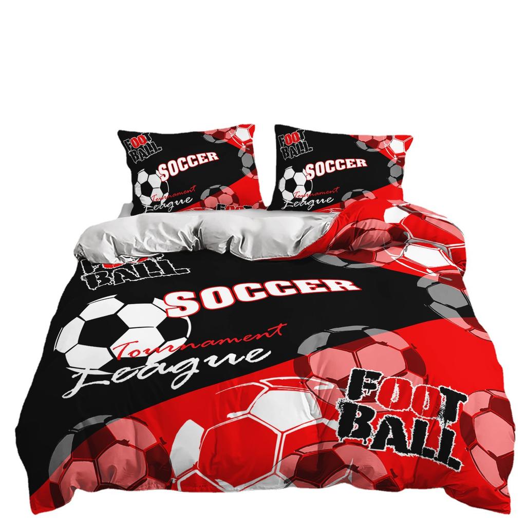 Quilt Cover Three-Piece Kit Football Sports Digital Printing Bedding