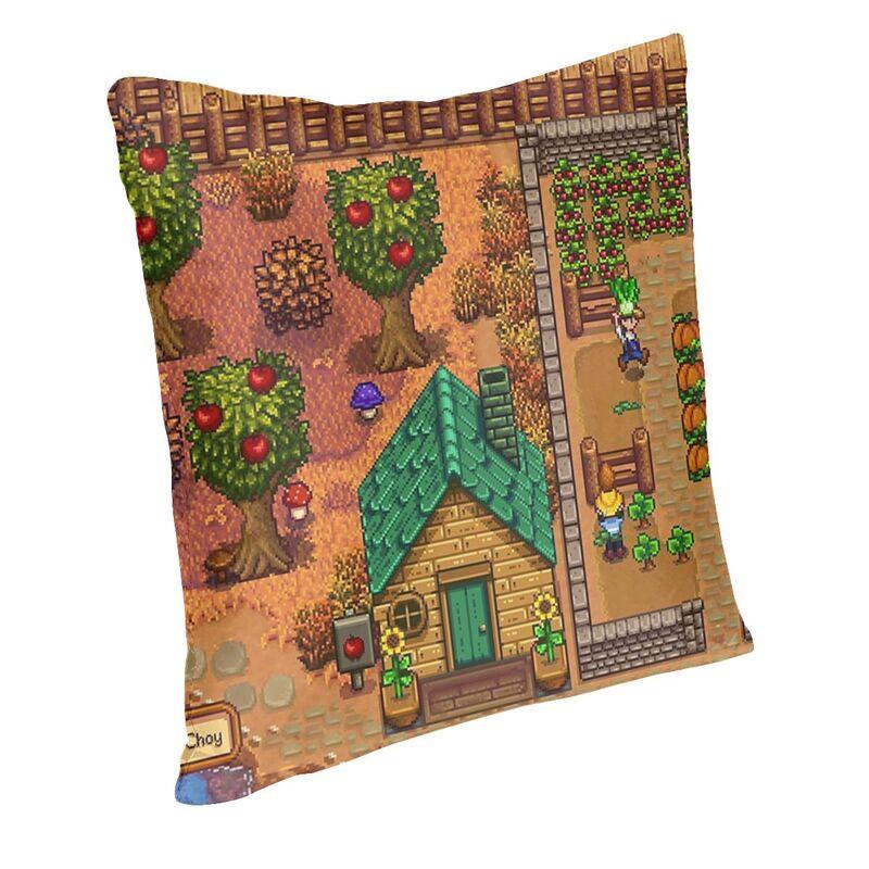 Подушка-чехол Stardew Valley Карта Двусторонняя 3D-печать Видеоигры Декоративная подушка для дивана Крутой чехол для подушки Домашний декор
