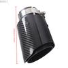 RONSI 1 Pcs Universal Car Glossy Carbon Fiber Black Muffler Tip Exhaust System Pipe Mufflers Nozzle Universal Straight Stainless