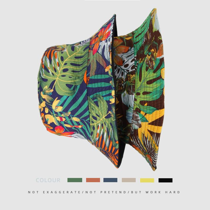 New Summer Women's Shade Breathable Bucket Hat Foldable Sunscreen Sun Hat Outdoor Sports Casual Fashion Floral Print Beach Cap